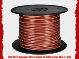 JSC Wire Speaker Wire Cable 12 AWG Clear 100 ft. USA