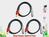 SEISMIC AUDIO - SABQ3 - 3 Pack of 3' Banana to 1/4 Female Patch Cables