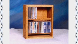 Wood Shed Solid Oak Dowel Cabinet for CD's Clear