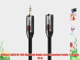 HDGear AC0210-100 10 m High End Audio Jack Extension Cable 3.5mm Male   Female Stereo Connectors