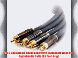 C2G / Cables to Go 40209 SonicWave Component Video Plus Digital Audio Cable (1.5 Feet Gray)