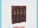 Inlaid Glass Mission Multimedia Cabinet (M-954 Series) Dark Cherry