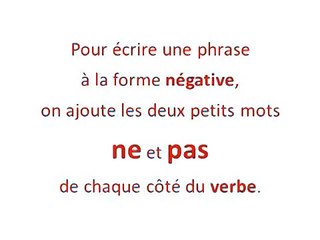 3.14 La phrase négative (auteur Clic ma classe!)