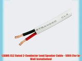 12AWG CL2 Rated 2-Conductor Loud Speaker Cable - 100ft (For In-Wall Installation)