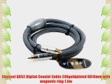 Choseal Q852 Digital Coaxial Cable 24Kgoldplated OD10mm with magnetic ring 1.5m