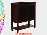 Simpli Home Carltonn Storage Media Cabinet and Buffet Medium Dark Tobacco Brown