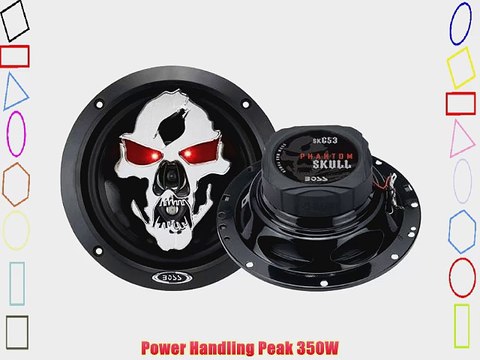 BOSS Audio SK653 Phantom Skull 350-watt 3 way auto 6.5 Coaxial Speaker