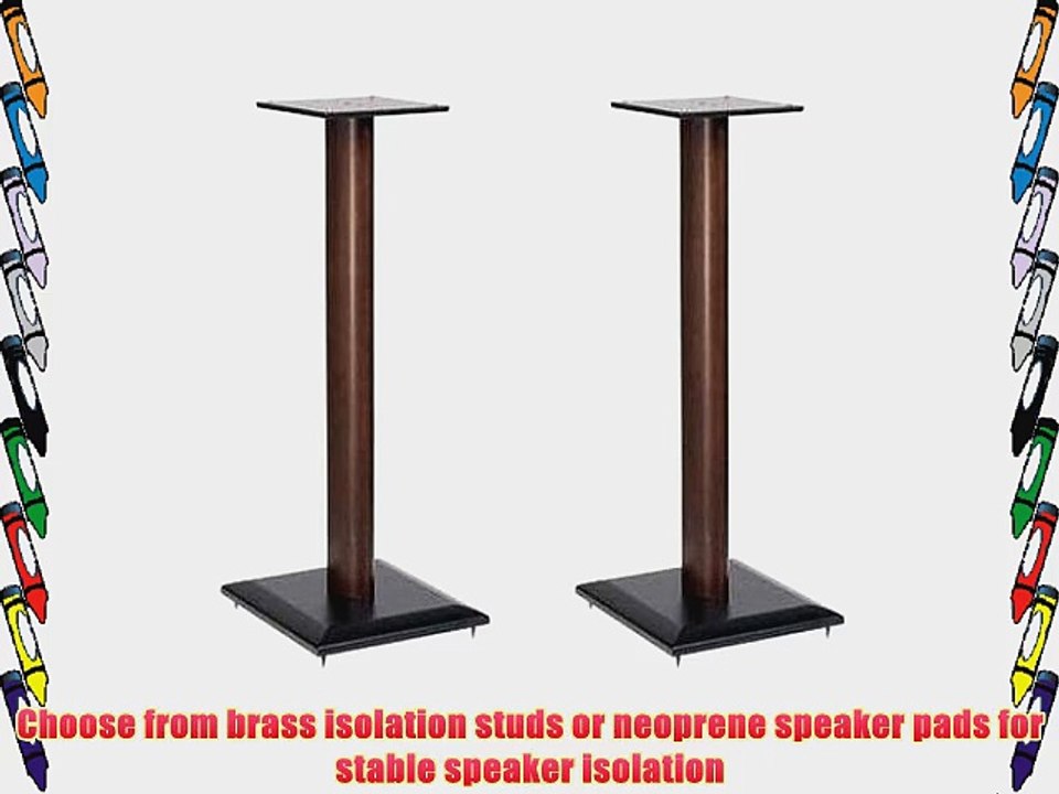 Sanus Systems NF30-MO1 Natural Foundations 30 Speaker Stand Pair Mocha/Black