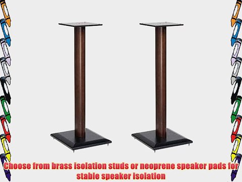 Sanus Systems NF30-MO1 Natural Foundations 30 Speaker Stand Pair Mocha/Black