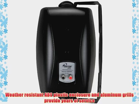 Dayton Audio IO655B 6-1/2 2-Way Indoor/Outdoor Speaker Pair Black