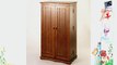 Leslie Dame CD-612W Solid Hardwood Multimedia Storage Cabinet with Classic Mission Doors Walnut