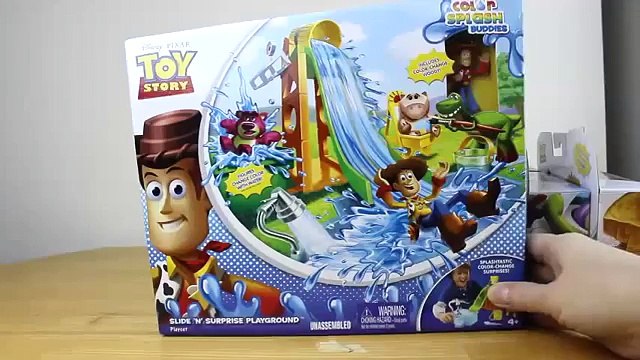 Disney Pixar Toy Story Slide and Surprise Playset with buzz lightyear and  woody!!