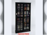 Leslie Dame MS-700ES Mission Multimedia DVD/CD Storage Cabinet with Sliding Glass Doors Espresso