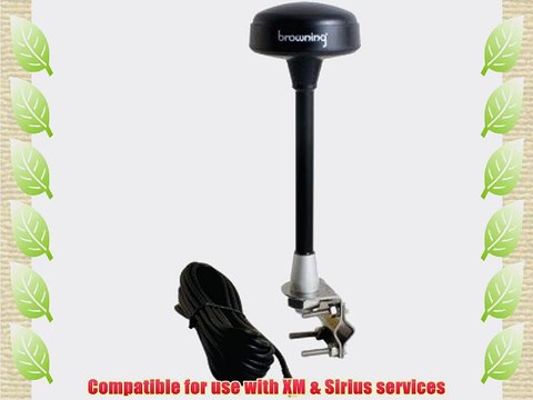 BROWNING BR-TRUCKER Satellite Radio Trucker Mirror Mount Antenna with Large Built-In Ground