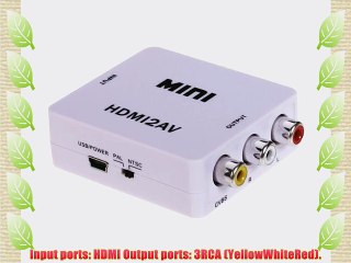 AFUNTA HDMI to AV Composite RCA CVBS Video Audio Converter for TV / PS3 / VHS / VCR / DVD