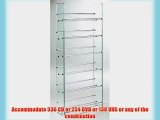 TransDeco Glass Multimedia CD/DVD Rack Clear