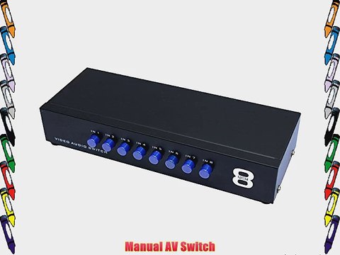 LotFancy? 8 Ports 8-In 1-Out AV RCA Splitter Selector Switch Adapter MT-831AV