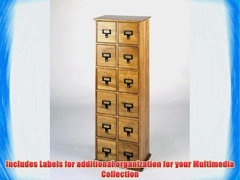 Leslie Dame CD-228 Solid Oak Library File Media Cabinet Oak