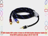 ZY HIFI Cable HIFI cable 3.5mm to AV RCA Audio Adapter Cable for iPod/MP3 palicass plug 3.4ft