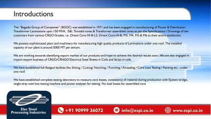 Transformer Lamination Suppliers India