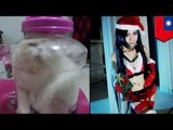 Taiwanese woman stuffs cat in a jar