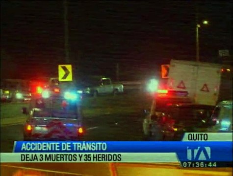 Accidente de tránsito en Guayabamba deja tres muertos y 25 heridos