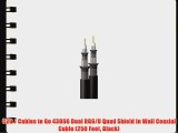 C2G / Cables to Go 43066 Dual RG6/U Quad Shield In Wall Coaxial Cable (250 Feet Black)