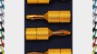 Spade to Banana Speaker Cable Adapters - Gold Plated (thick 3u) - Audiophile Quality - 4pk