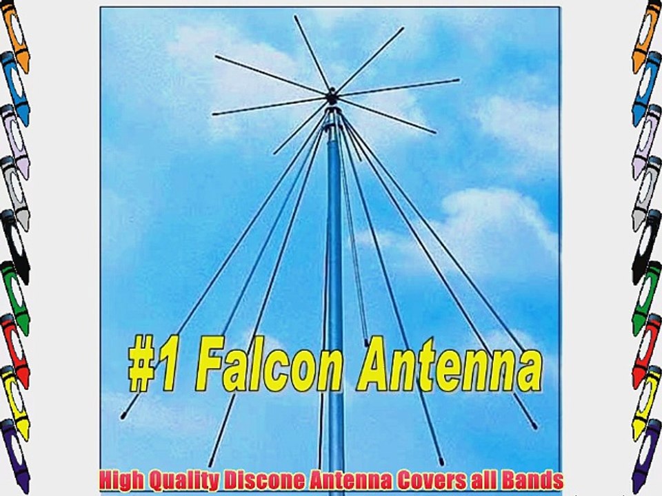 Falcon Products Professional Discone Antenna for Scanner and Shortwave Listening and Transmitting