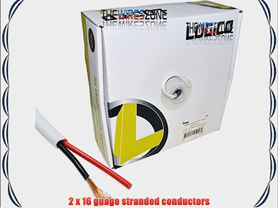 500 ft In Wall 16 / 2 16 AWG Gauge 2 Conductor Speaker Wire Audio Cable CL2 Bulk