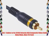 C2G / Cables to Go 29106 Velocity RCA Composite Video Cable Male/Male Blue (75 Feet)