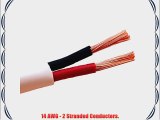500ft Speaker Cable 14 AWG Wire Cl2 in Wall Bulk 14/2 Gauge 2 Conductor Audio