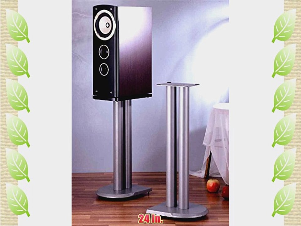 UF Series 24 Fixed Height Speaker Stand (Set of 2) Finish: Silver
