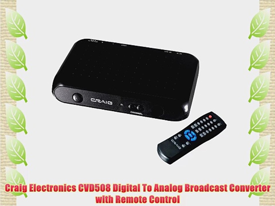 Craig Electronics CVD508 Digital To Analog Broadcast Converter with Remote Control