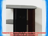 WE Furniture Multi-Level Component Stand Espresso/Black