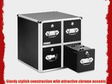 Vaultz Locking CD File Cabinet 4 Drawers 15.25 x 14.00 x 14.50 Inches Black (VZ01049)