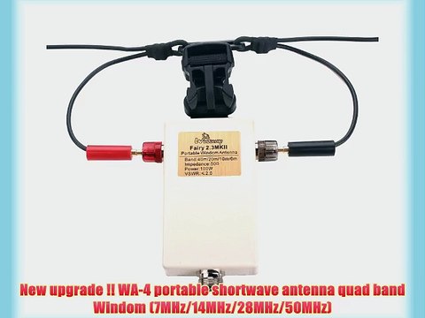 Portable Windom Antenna QRP Ft-817 Eleacraft KX3 Quad-band portable shortwave Portable HF antenna