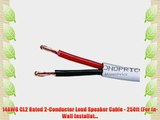 14AWG CL2 Rated 2-Conductor Loud Speaker Cable - 250ft (For In-Wall Installat...