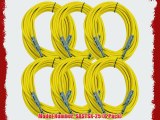 Seismic Audio SASTSX-25Yellow-6PK 25-Feet TS 1/4-Inch Guitar Instrument or Patch Cable Yellow