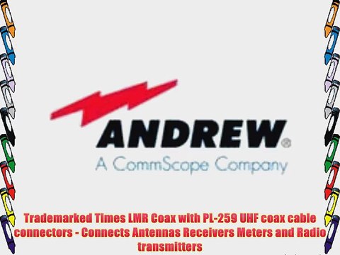 Times Microwave DP-QCPP-71DQ Ham or CB Radio Antenna Cable PL-259 Connectors on LMR-240 Coaxial