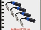 Seismic Audio - 4 Pack - 1/4 TS Male to Speakon Adapter Patch Speaker Cable