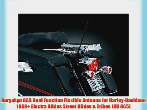 Kuryakyn 865 Dual Function Flexible Antenna for Harley-Davidson 1989 Electra Glides Street