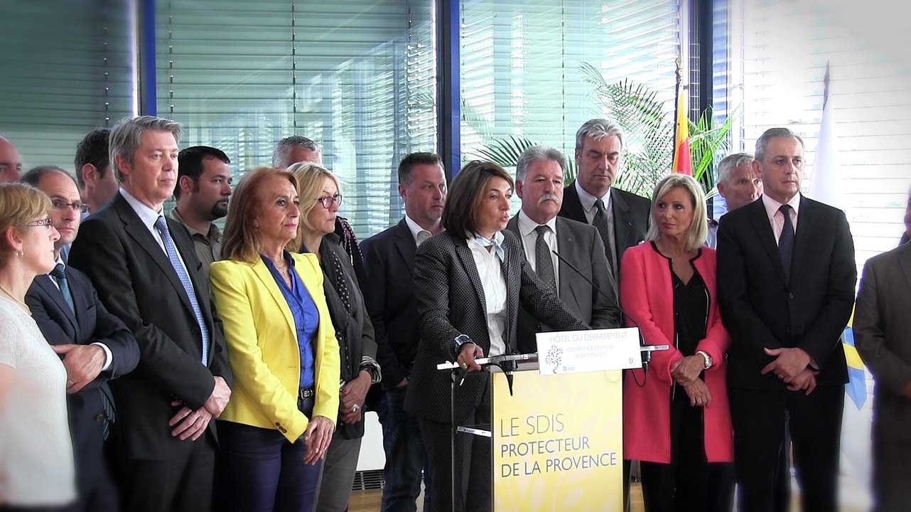 SDIS 13, Conférence de presse de Martine Vassal