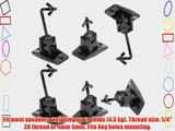 VideoSecu 3 Pairs of Black Universal Satellite and Audio Speaker Mount for Wall or Ceiling