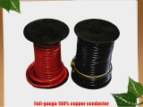 15 feet of 4 gauge red battery cable and 15 feet of 4 gauge black battery cable