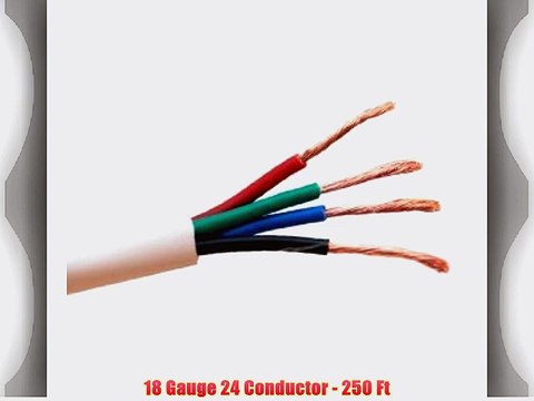 Aurum Cables - 18/4 Awg - 250 ft In Wall - Oxygen Free Pure Copper Speaker Cable - CL2 Rated