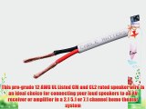 [UL Listed] Cable Matters? 12 AWG In-Wall Rated (CL2) Oxygen-Free Bare Copper Speaker Cable