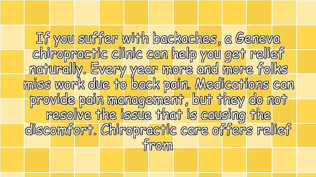 Geneva Chiropractors Offer Natural Pain Relief
