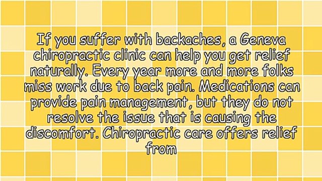 Geneva Chiropractors Offer Natural Pain Relief