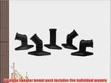 Vantage Point SATS05B Satellite Speaker Mounts for Home Theater Systems - Black (5-Pack)